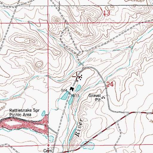 Topographic Map of Circle K Ranch (historical), NM