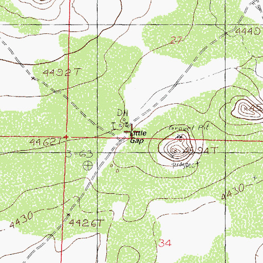 Topographic Map of Little Gap, NM