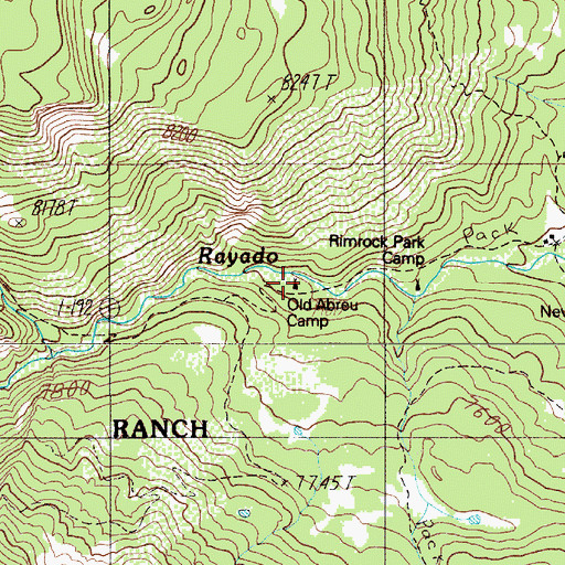 Topographic Map of Rimrock Park Camp, NM