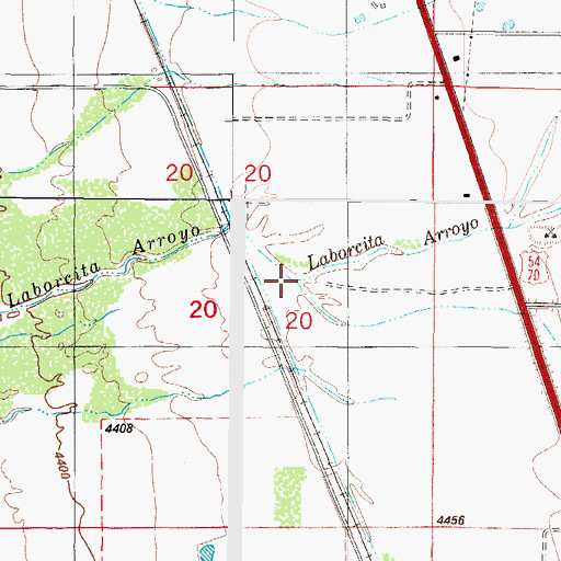 Topographic Map of Laborcita Arroyo, NM