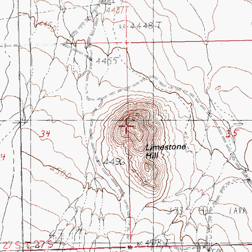 Topographic Map of Limestone Hill, NM