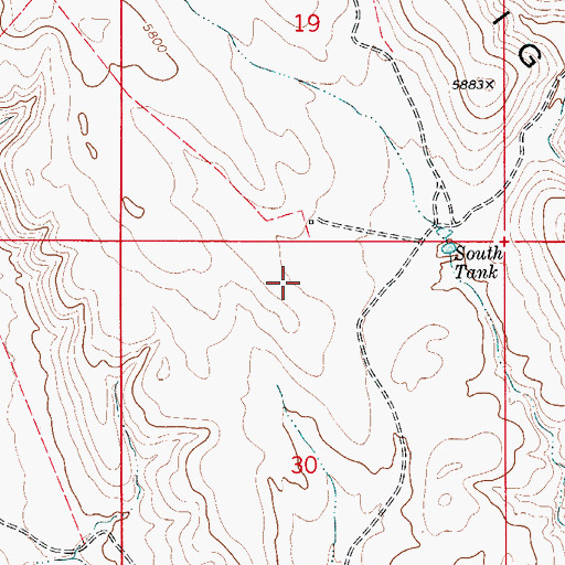 Topographic Map of Thomas Ranch (historical), NM