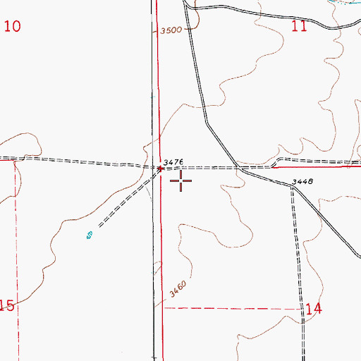 Topographic Map of Elliot Ranch, NM