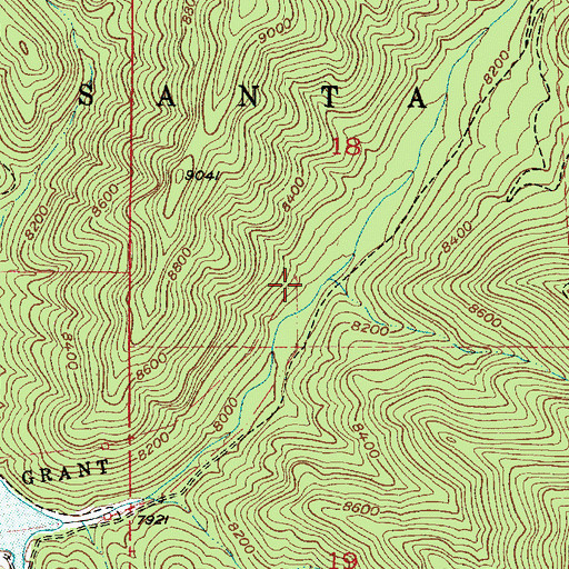 Topographic Map of Monument Rock, NM