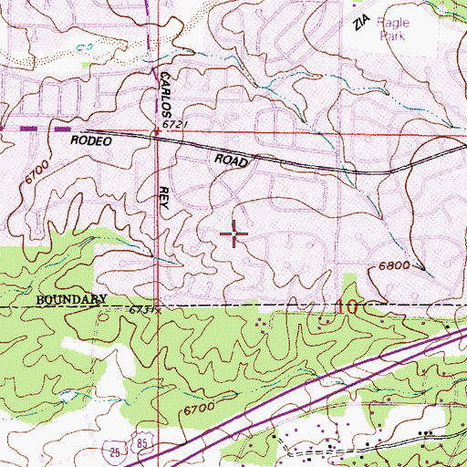Topographic Map of Pinon Elementary School, NM