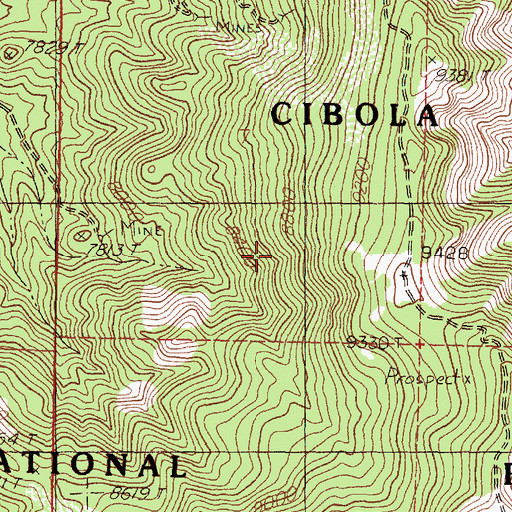 Topographic Map of Stonewall Tunnel, NM