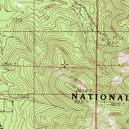 Topographic Map of Smith Tunnel, NM