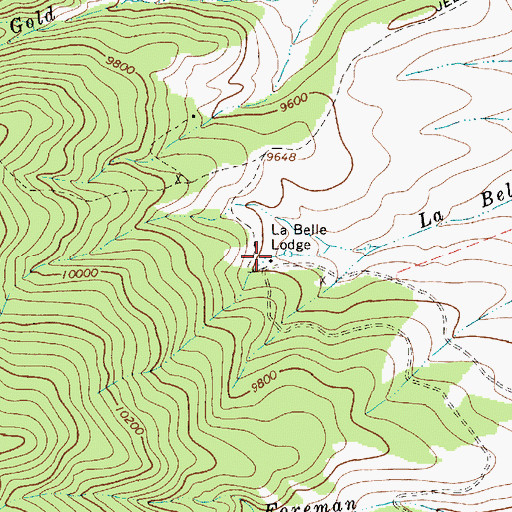 Topographic Map of La Belle (historical), NM