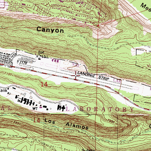 Topographic Map of Los Alamos Christian Fellowship Church, NM