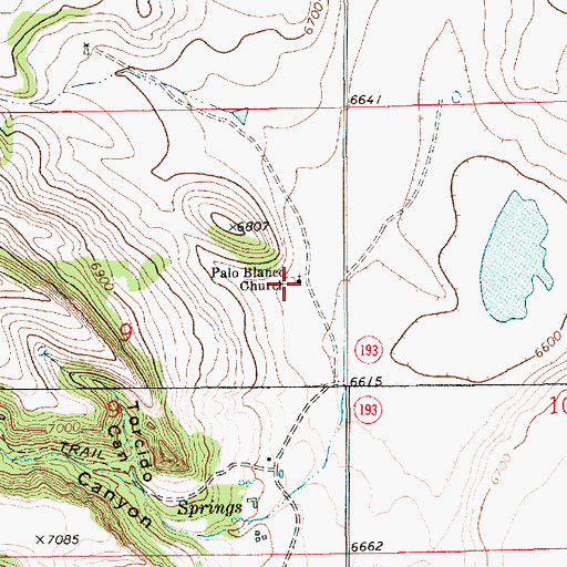 Topographic Map of Palo Blanco (historical), NM