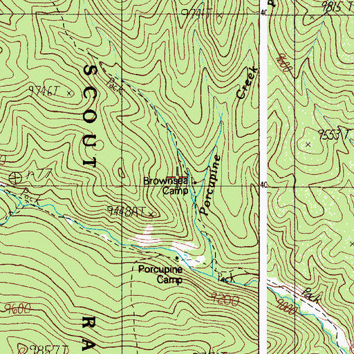 Topographic Map of Brownsea Camp, NM