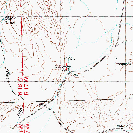 Topographic Map of Osborne Well, AZ