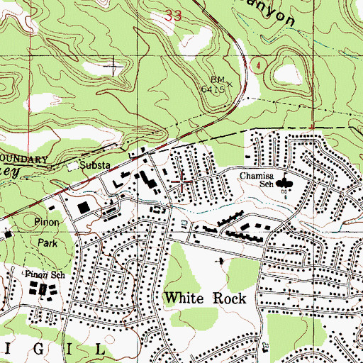 Topographic Map of Bryce Avenue Presbyterian Church, NM