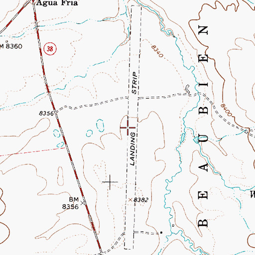 Topographic Map of Angel Fire Baptist Church, NM