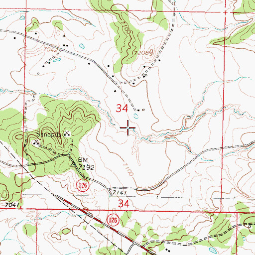 Topographic Map of A Montoya Spring, NM