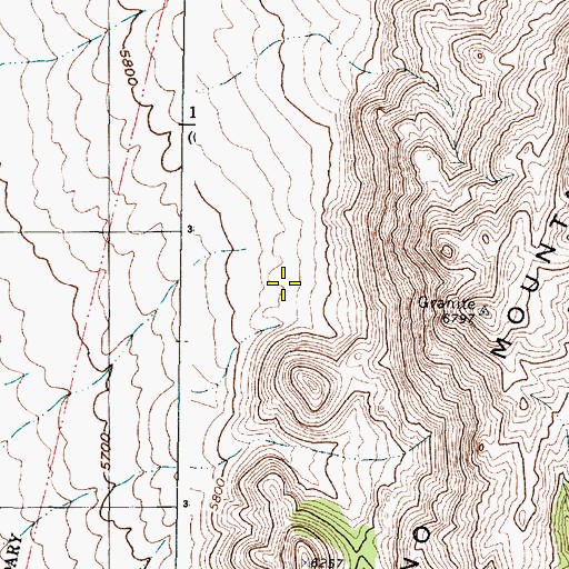 Topographic Map of Bustamonte Spring, NM