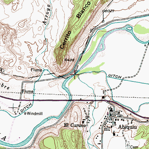 Topographic Map of Abiquiu Creek, NM