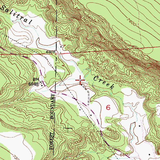 Topographic Map of Agua Sarca, NM