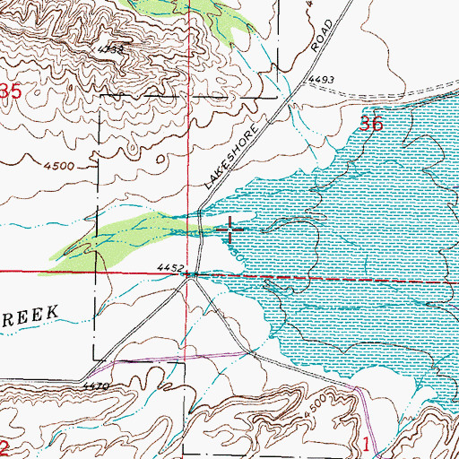 Topographic Map of Alamosa Creek, NM