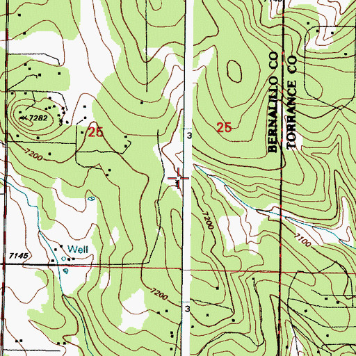 Topographic Map of Alley Place, NM