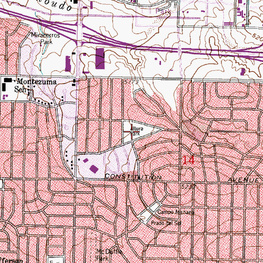 Topographic Map of Altura Park, NM