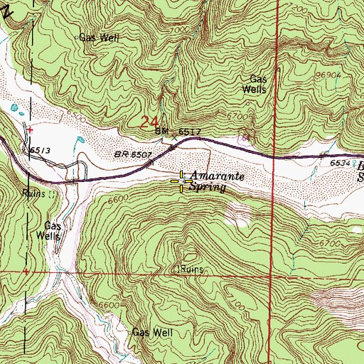 Topographic Map of Amarante Spring, NM