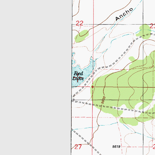 Topographic Map of Ancho Gulch, NM