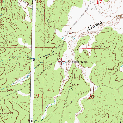 Topographic Map of Apache Well, NM