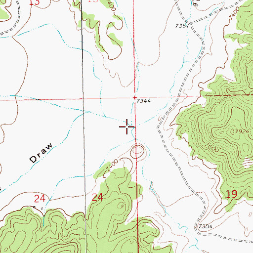Topographic Map of Arroyo Grande, NM