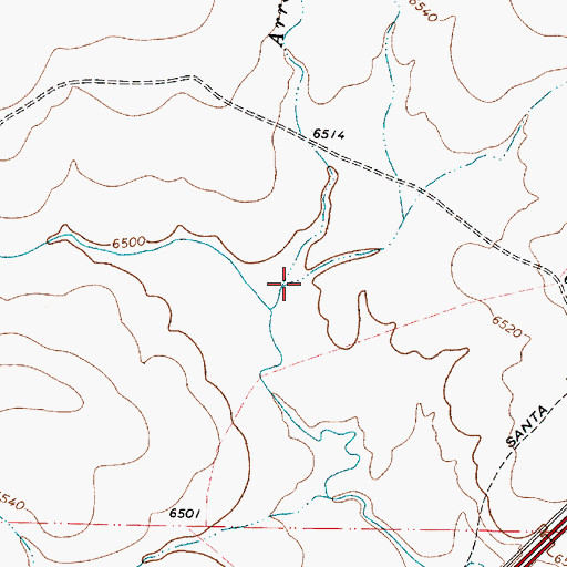 Topographic Map of Arroyo Lyman, NM