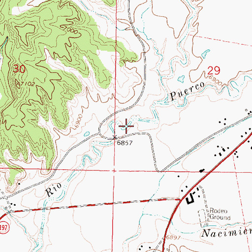 Topographic Map of Arroyo San Jose, NM