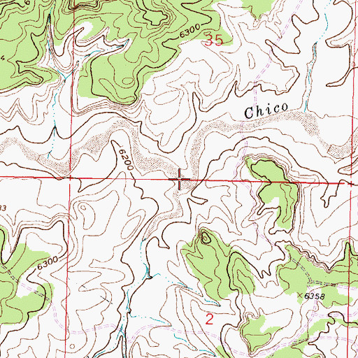 Topographic Map of Arroyo Seccion, NM