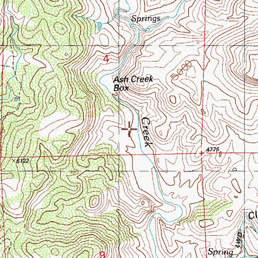 Topographic Map of Ash Creek Box, NM