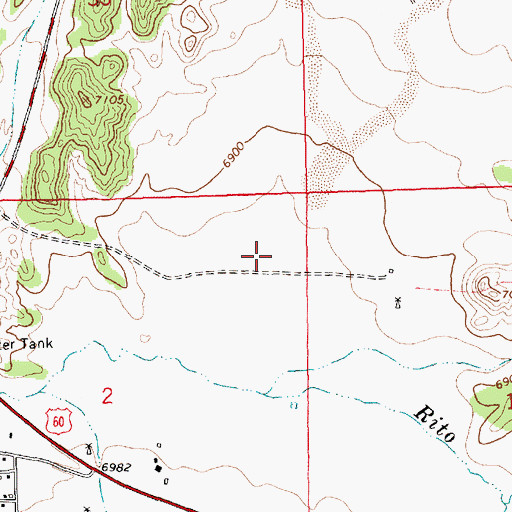 Topographic Map of Baca Arroyo, NM