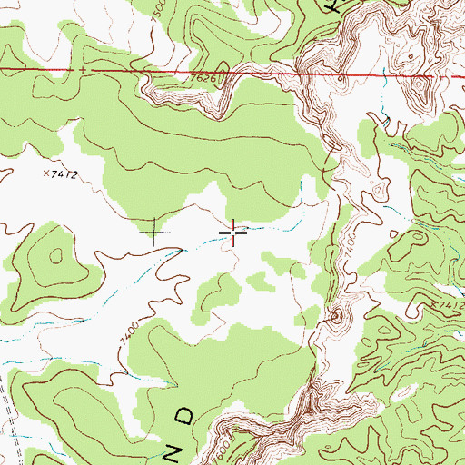 Topographic Map of Badland Hills, NM