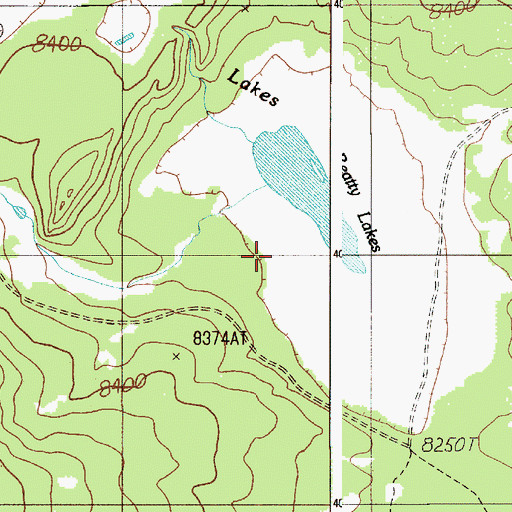 Topographic Map of Beatty Cabin, NM