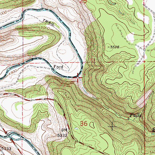 Topographic Map of Beaver Canyon, NM