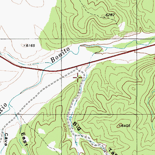 Topographic Map of Big Tank Canyon, NM