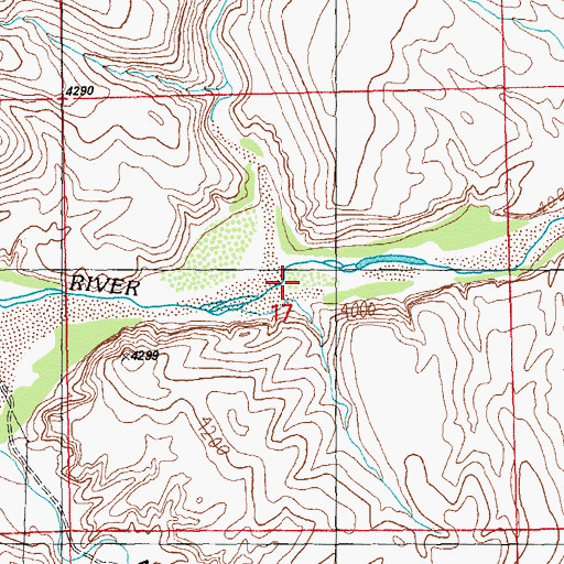 Topographic Map of Blue Creek, NM