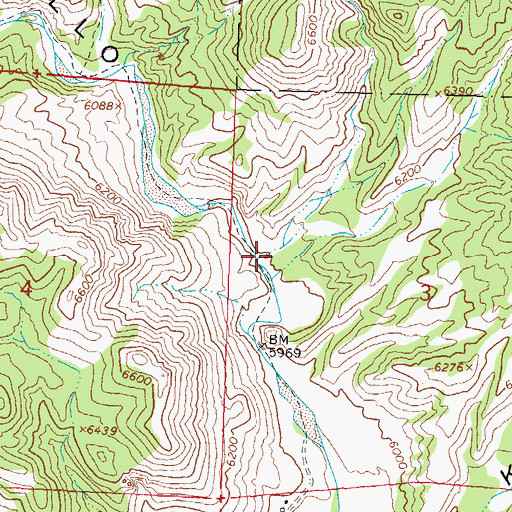 Topographic Map of Bobtail Canyon, NM