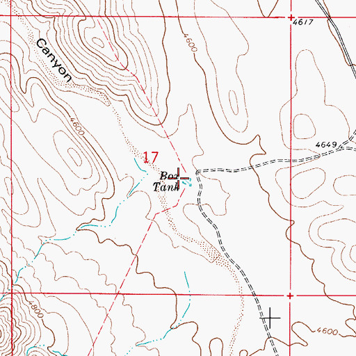Topographic Map of Box Tank, NM