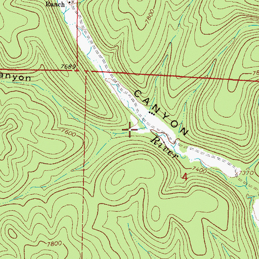 Topographic Map of Bridge Canyon, NM