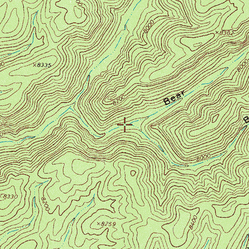 Topographic Map of Buck Canyon, NM