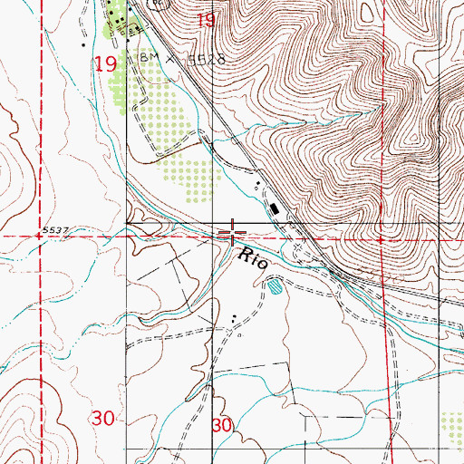 Topographic Map of Buck Spring Canyon, NM