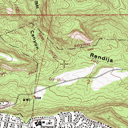 Topographic Map of Cabra Canyon, NM