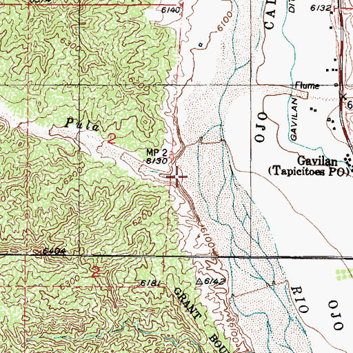Topographic Map of Caada de Tio Pula, NM