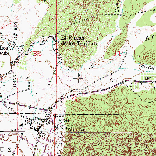 Topographic Map of Caada de Ojito, NM