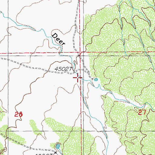 Topographic Map of Owl Creek, AZ
