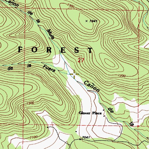 Topographic Map of Cañon de la Mula, NM