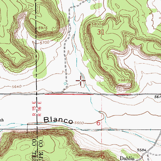 Topographic Map of Caon de Ojito, NM